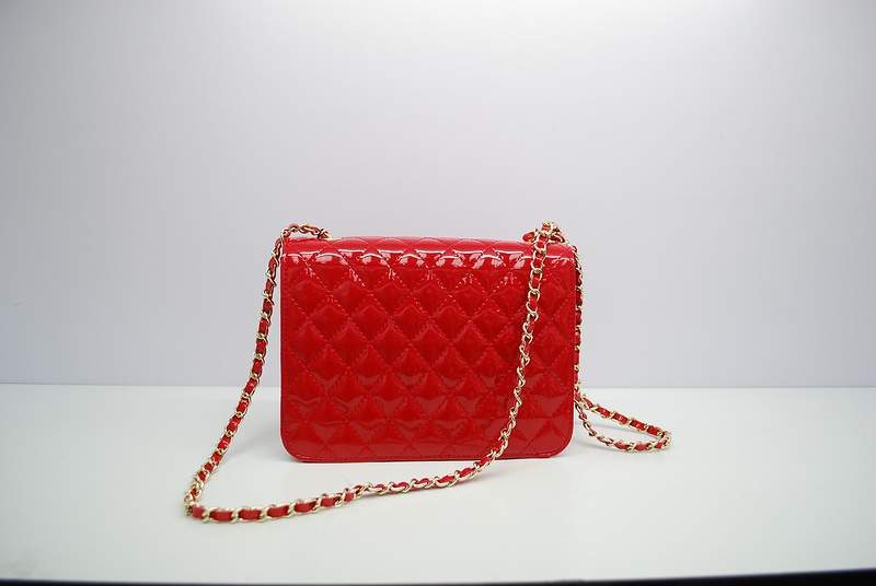 2012 New Arrival Chanel Spring Summer 2012 Patent Medium Shoulder Bag A30163 Red