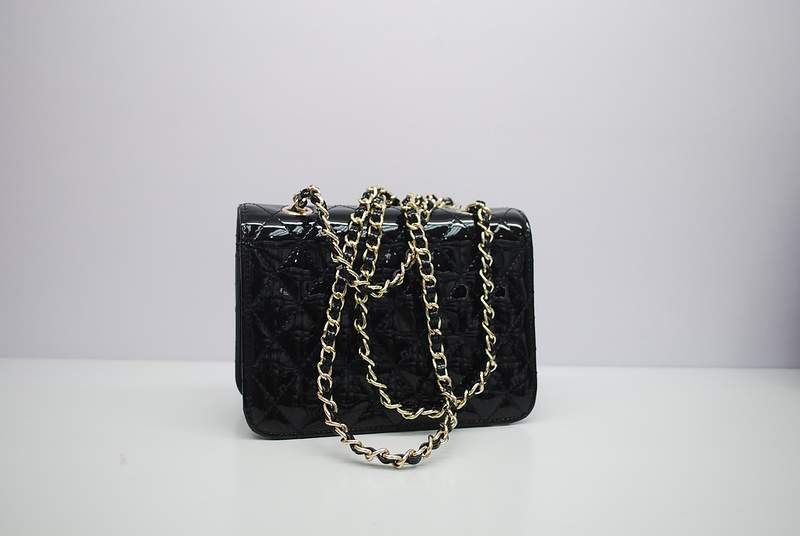 2012 New Arrival Chanel Spring Summer 2012 Patent mini Shoulder Bag A30164 Black - Click Image to Close