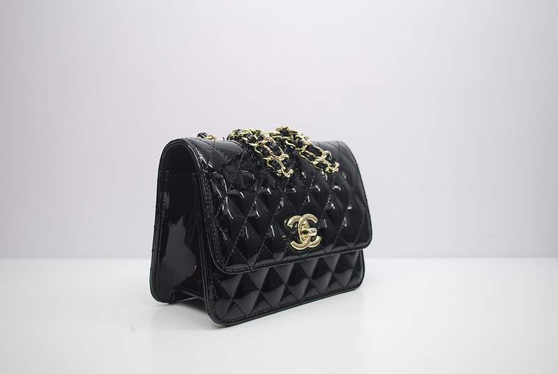 2012 New Arrival Chanel Spring Summer 2012 Patent mini Shoulder Bag A30164 Black
