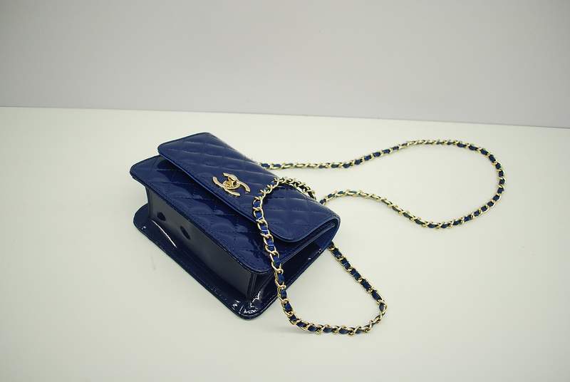 2012 New Arrival Chanel Spring Summer 2012 Patent mini Shoulder Bag A30164 Blue