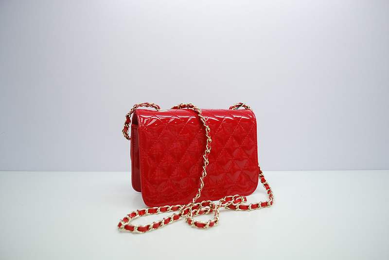 2012 New Arrival Chanel Spring Summer 2012 Patent mini Shoulder Bag A30164 Red - Click Image to Close