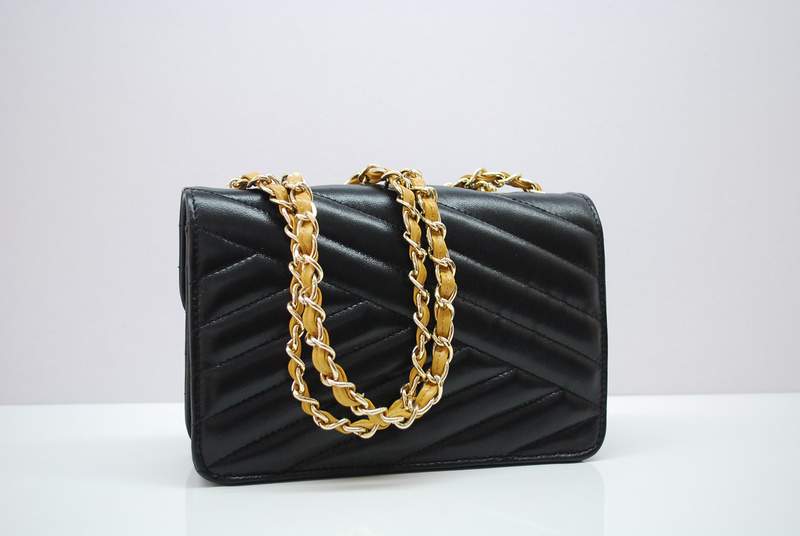 2012 New Arrival Chanel A30150 Gabrielle mini Shoulder Bag Black Sheepskin Leather