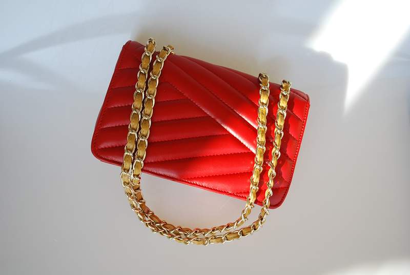 2012 New Arrival Chanel A30150 Gabrielle mini Shoulder Bag Red Sheepskin Leather - Click Image to Close
