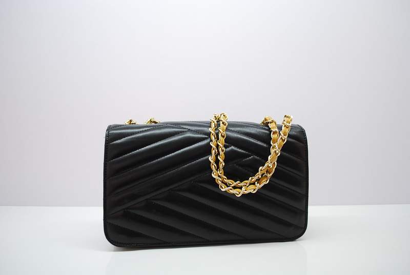 2012 New Arrival Chanel A30151 Gabrielle Medium Shoulder Bag Black Sheepskin Leather - Click Image to Close