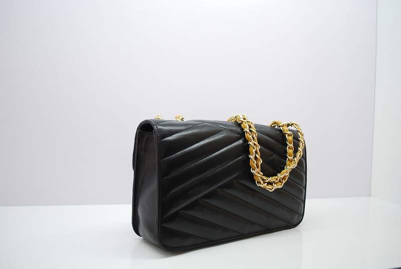 2012 New Arrival Chanel A30151 Gabrielle Medium Shoulder Bag Black Sheepskin Leather - Click Image to Close