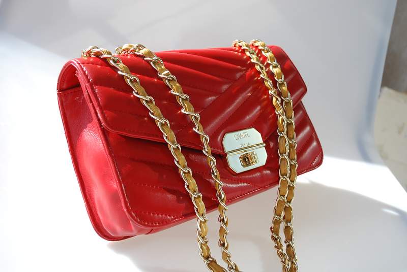 2012 New Arrival Chanel A30151 Gabrielle Medium Shoulder Bag Red Sheepskin Leather - Click Image to Close