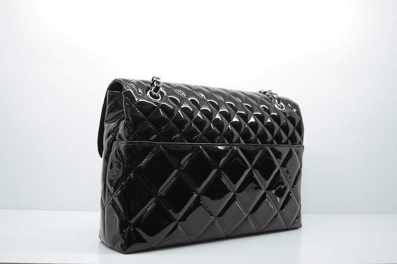 2012 New Arrival Chanel 30154 Black Patent Leather Flap Bags In Business