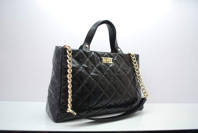 2012 New Arrival Chanel Shoulder Bags Shiny Leather A30158 Black