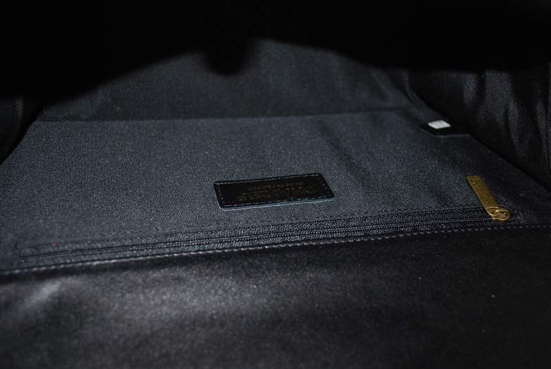 2012 New Arrival Chanel Calfskin Medium Le Boy Flap Shoulder Bag A30159 Black With Bronze Hardware - Click Image to Close