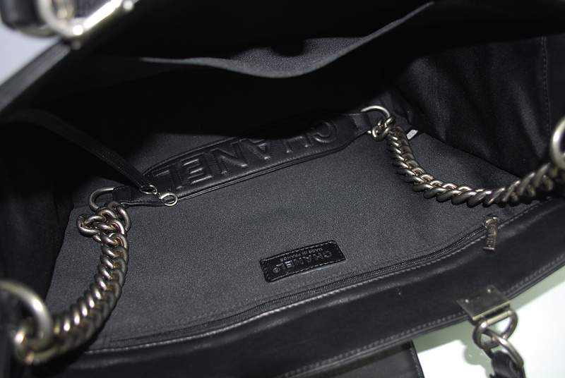2012 New Arrival Chanel A30160 Black Calfskin Large Le Boy Shoulder Bag with Silver Hardware - Click Image to Close