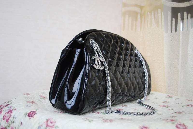 2012 New Arrival Chanel Mini Shiny Handbags 49853 Black - Click Image to Close