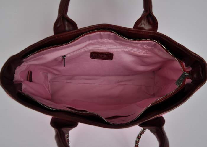 Chanel 66941 Canvas Shopping Bags - Peach Red