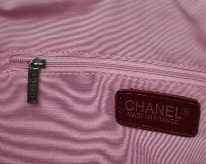 Chanel 66942 Canvas Shopping Bags - Peach Red