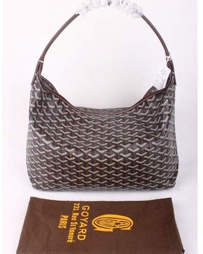 Goyard Fidji Bag with Leather Trim 4590 coffee