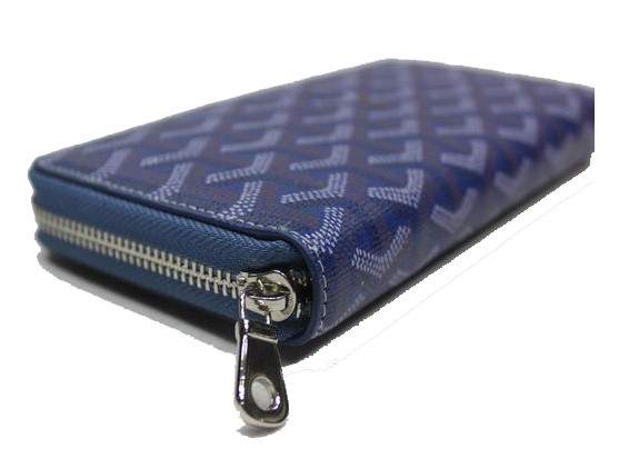 Goyard Zip Continental Wallet 020086 blue