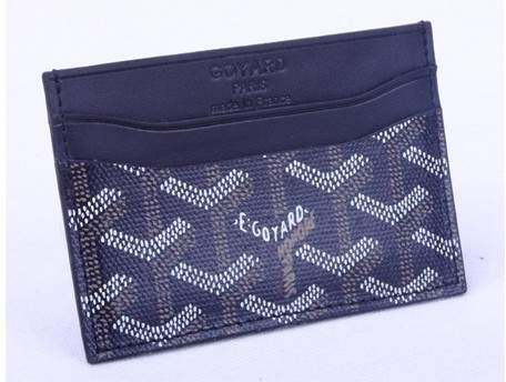 Goyard Canvas and Leather Card Holder 020090 black - Click Image to Close