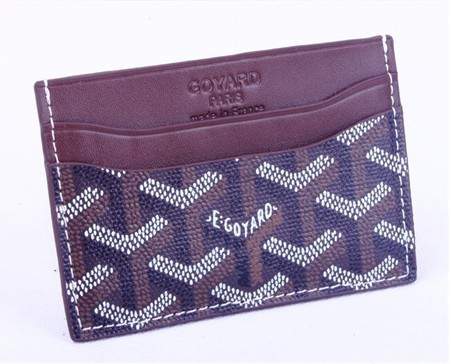 Goyard Canvas and Leather Card Holder 020090 coffee - Click Image to Close