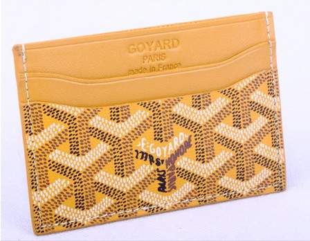 Goyard Canvas and Leather Card Holder 020090 yellow - Click Image to Close
