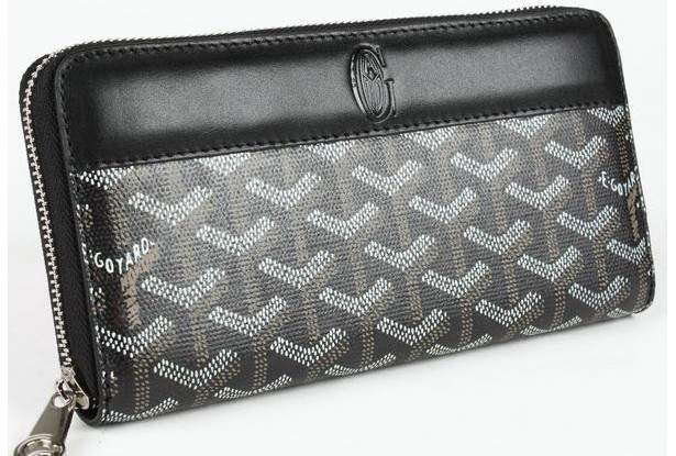 Goyard Zipper Long Wallet 020110 black - Click Image to Close