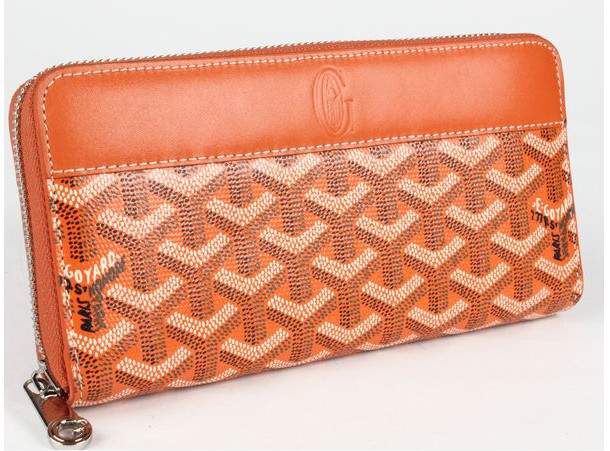 Goyard Zipper Long Wallet 020110 orange - Click Image to Close