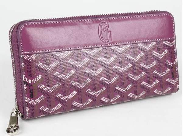 Goyard Zipper Long Wallet 020110 purple - Click Image to Close
