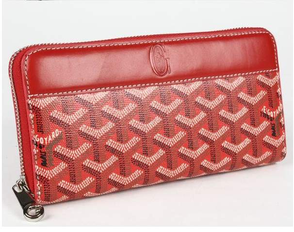 Goyard Zipper Long Wallet 020110 red - Click Image to Close