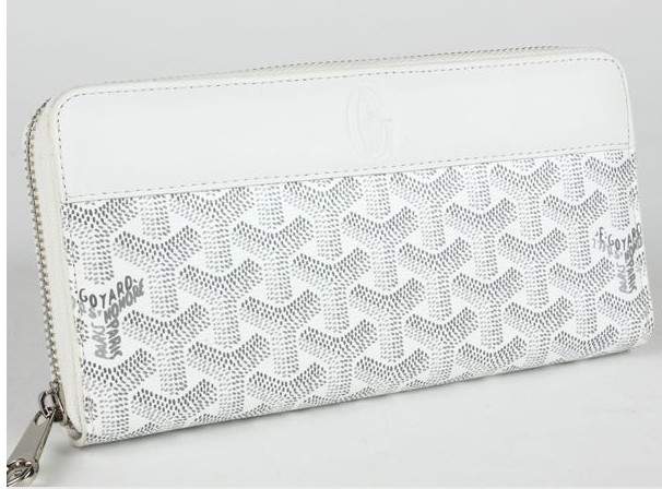 Goyard Zipper Long Wallet 020110 white