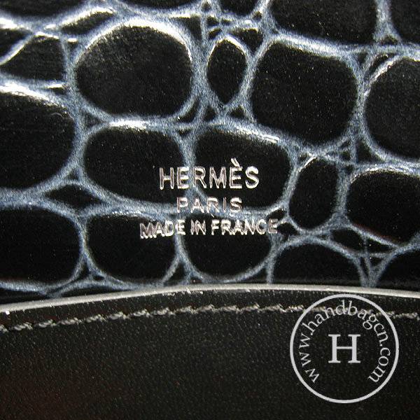 Hermes Mini Kelly 22cm H008 Black Stone Leather With Silver Hardware