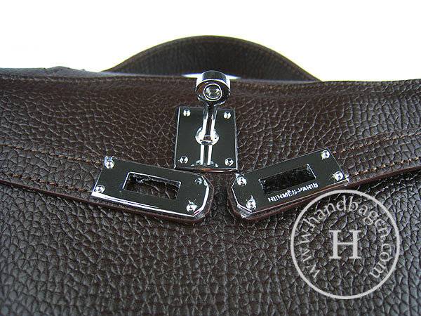 Hermes Mini Kelly 22cm H008 Dark Coffee Cowhide Leather With Silver Hardware