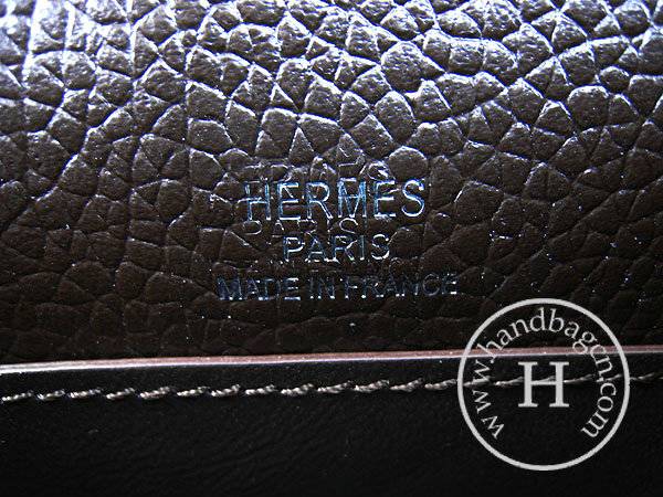 Hermes Mini Kelly 22cm H008 Dark Coffee Cowhide Leather With Silver Hardware - Click Image to Close