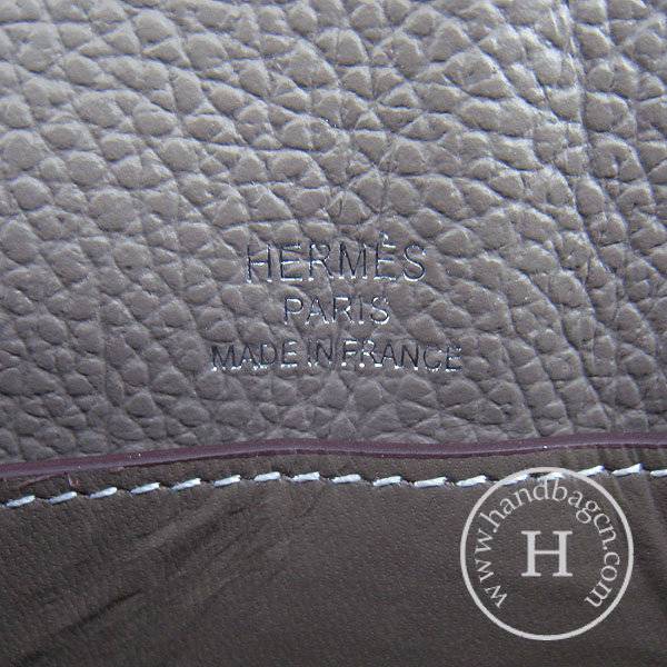 Hermes Mini Kelly 22cm H008 Gray Cowhide Leather With Silver Hardware - Click Image to Close