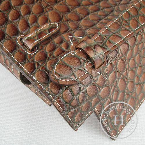 Hermes Mini Kelly 22cm H008 Light Coffee Stone Leather With Silver Hardware