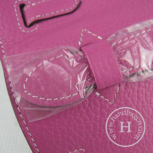 Hermes Mini Kelly 22cm H008 Peach Red Calfskin Leather With Silver Hardware - Click Image to Close