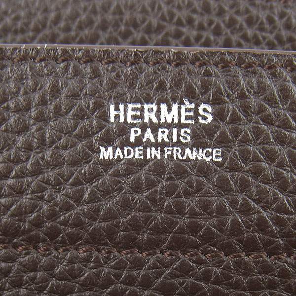 Hermes 2813 Depeches Briefcase 38cm - Brown with Silver Hardware