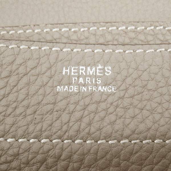 Hermes 2813 Depeches Briefcase 38cm - Grey with Silver Hardware
