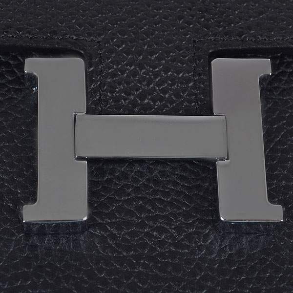 2012 New Arrival Hermes 6023 Constance Long Wallet - Black with Silver Hardware - Click Image to Close