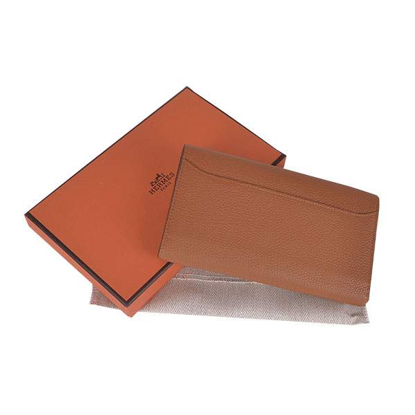 2012 New Arrival Hermes 6023 Constance Long Wallet - Coffee with Gold Hardware - Click Image to Close