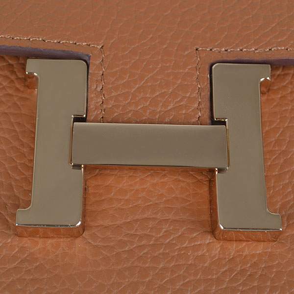 2012 New Arrival Hermes 6023 Constance Long Wallet - Coffee with Gold Hardware