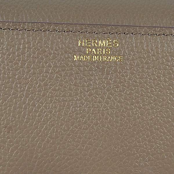 2012 New Arrives Hermes 8066 Smooth Calf Leather Shoulder Bag - Khaki - Click Image to Close