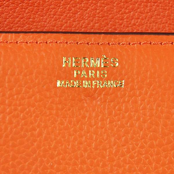 2012 New Arrives Hermes 8066 Smooth Calf Leather Shoulder Bag - Orange