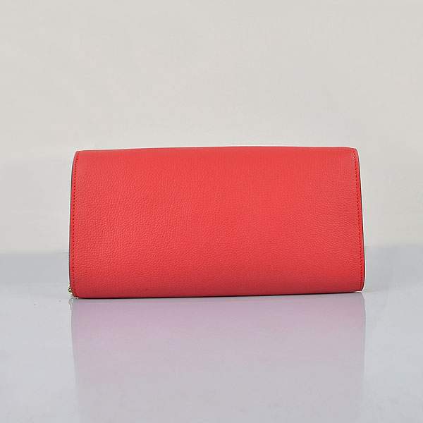 2012 New Arrives Hermes 8066 Smooth Calf Leather Shoulder Bag - Red - Click Image to Close