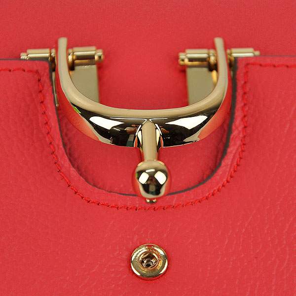 2012 New Arrives Hermes 8066 Smooth Calf Leather Shoulder Bag - Red - Click Image to Close