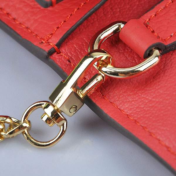 2012 New Arrives Hermes 8066 Smooth Calf Leather Shoulder Bag - Red