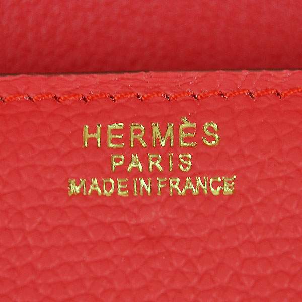2012 New Arrives Hermes 8066 Smooth Calf Leather Shoulder Bag - Red