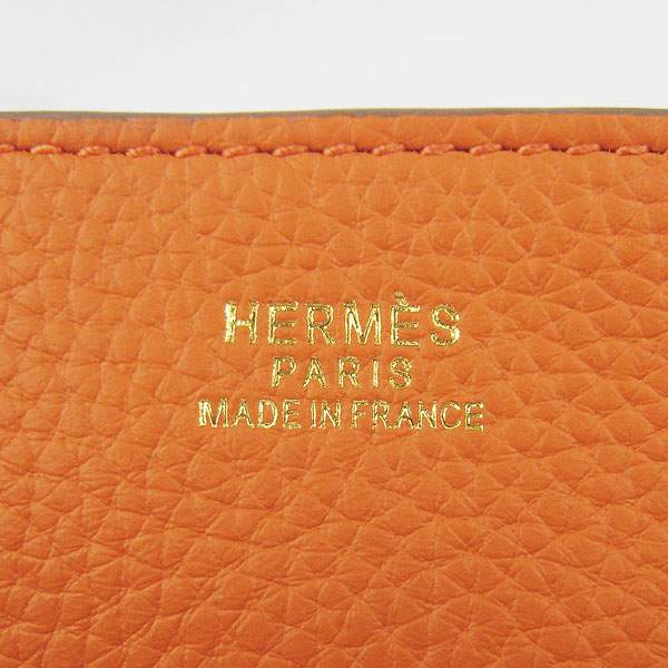 Hermes Double Sens Shopper Bag - 8067 Orange & Black - Click Image to Close