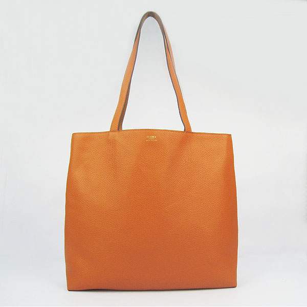 Hermes Double Sens Shopper Bag - 8067 Orange & Coffee