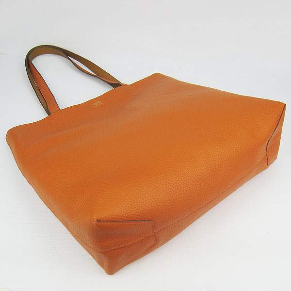 Hermes Double Sens Shopper Bag - 8067 Orange & Coffee - Click Image to Close