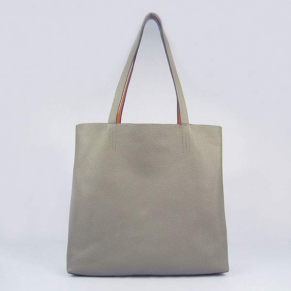 Hermes Double Sens Shopper Bag - 8067 Orange & Grey
