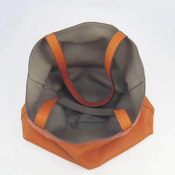 Hermes Double Sens Shopper Bag - 8067 Orange & Grey