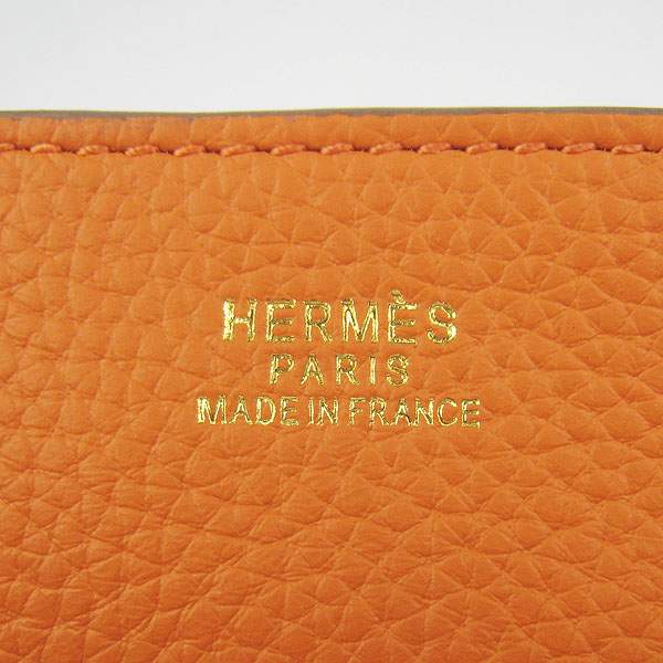 Hermes Double Sens Shopper Bag - 8067 Orange & Grey - Click Image to Close